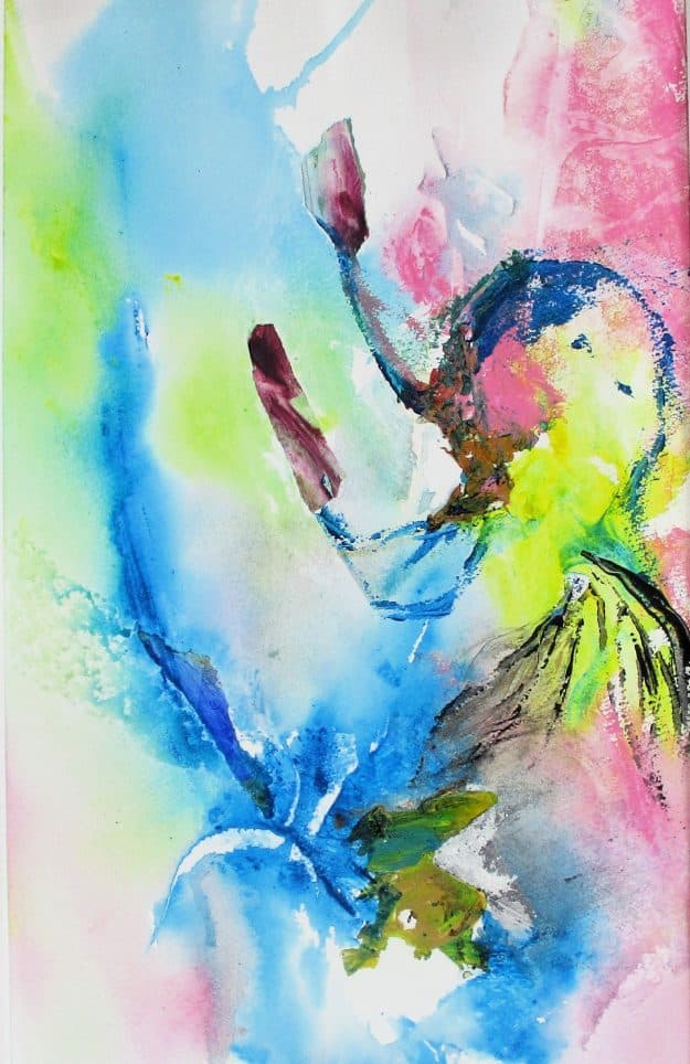 Tableau Acrylique et collages sur papier