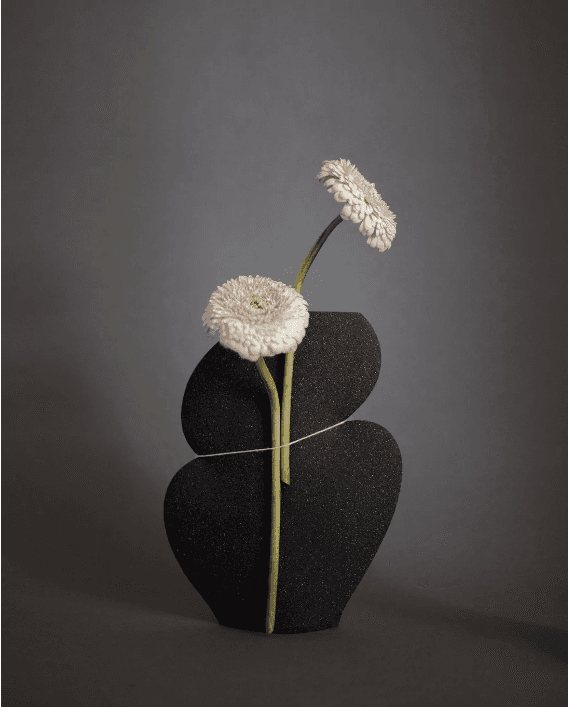 CERAMIC VASE ‘ELLIPSE N°1 - BLACK’