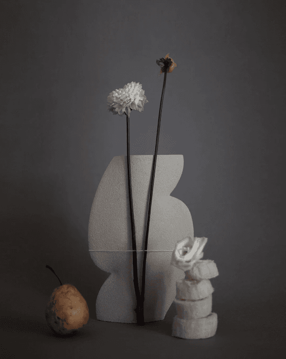 CERAMIC VASE ‘ELLIPSE N°3 -White