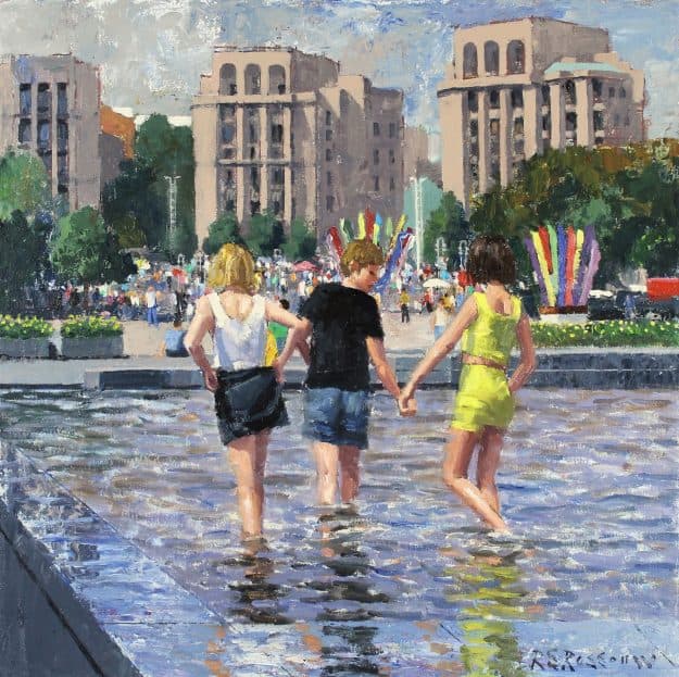 Three Girls in a Fountain, Kyiv