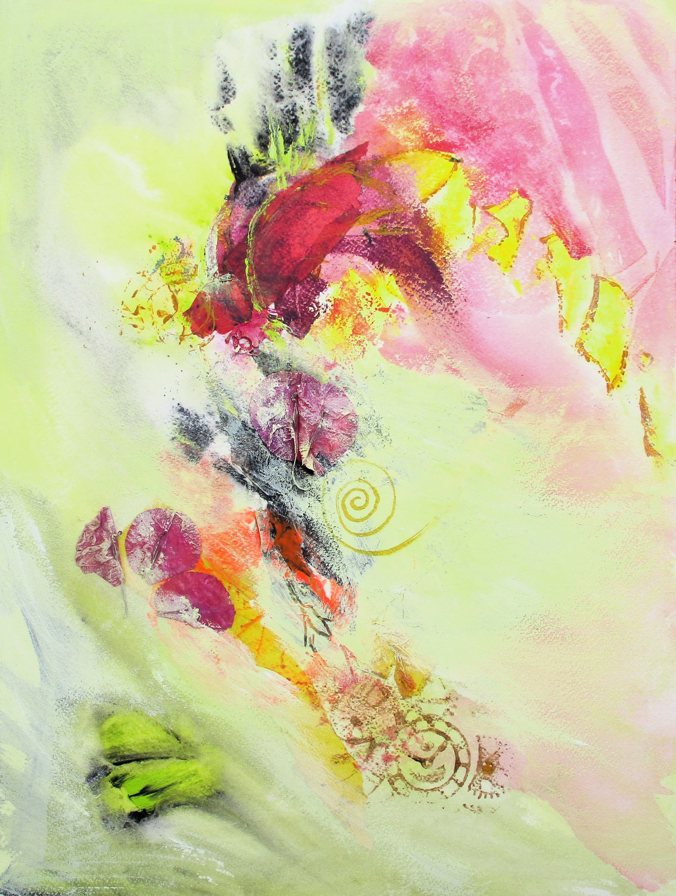 Tableau Acrylique et collages sur papier
