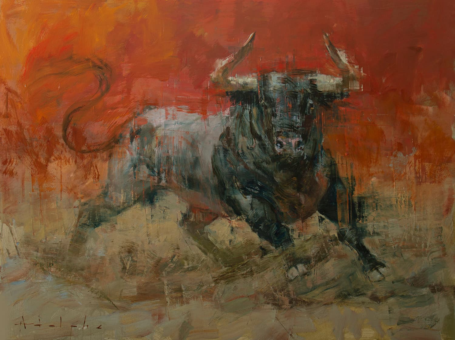Toro Bravo No. 97, Oil on canvas, 60 x 80 in.