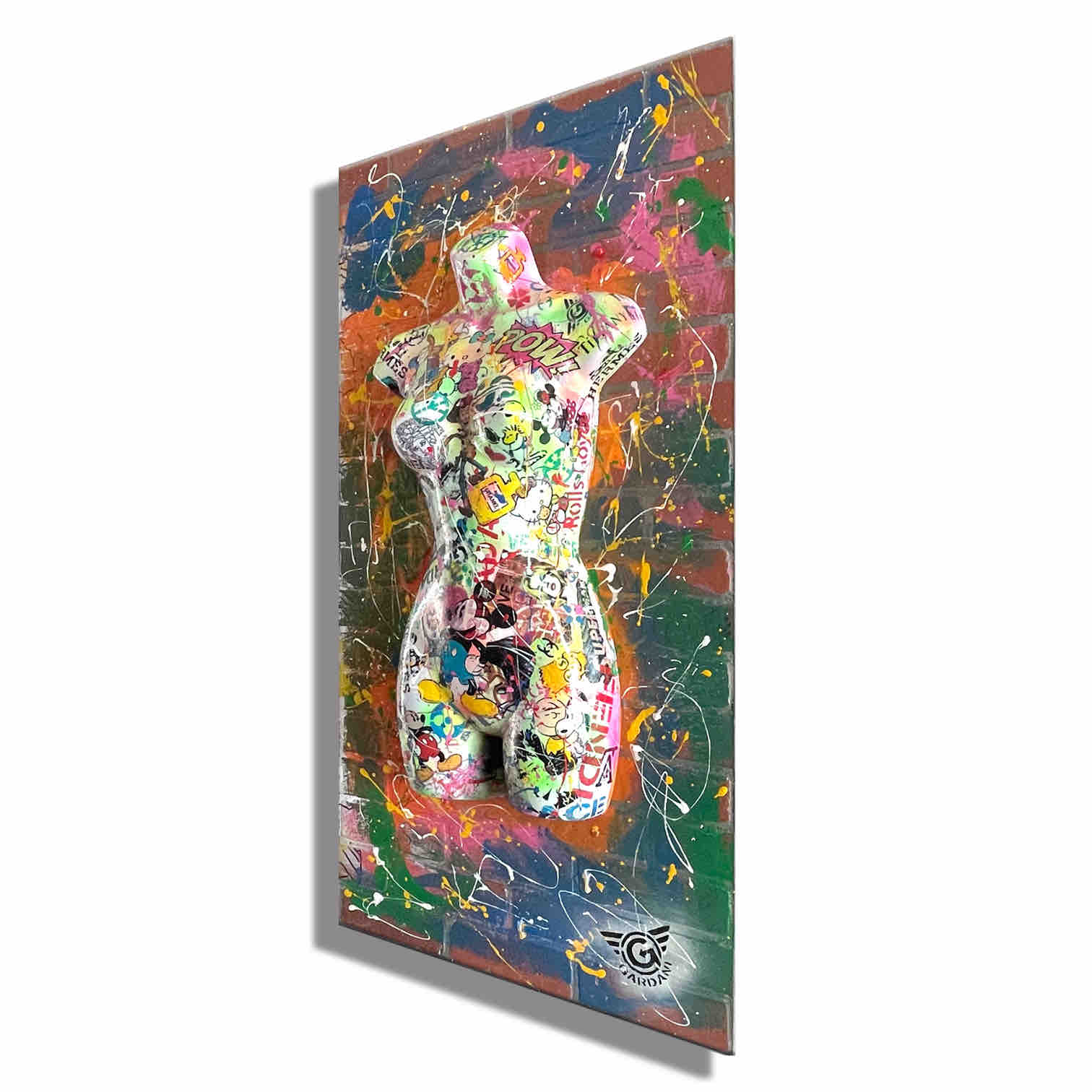 Galaxy – Original 3D Sculpture on Brick wall panel