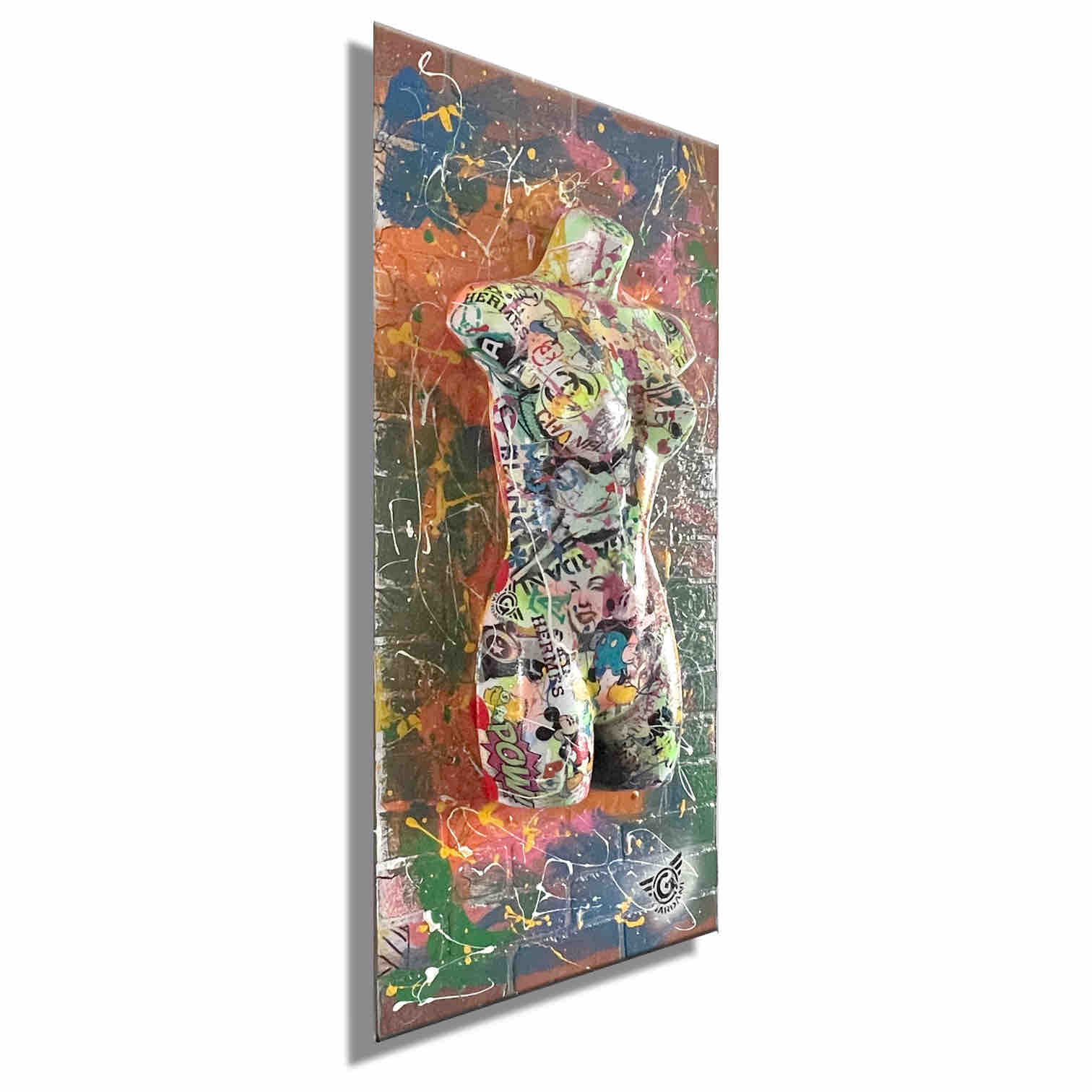 Galaxy – Original 3D Sculpture on Brick wall panel