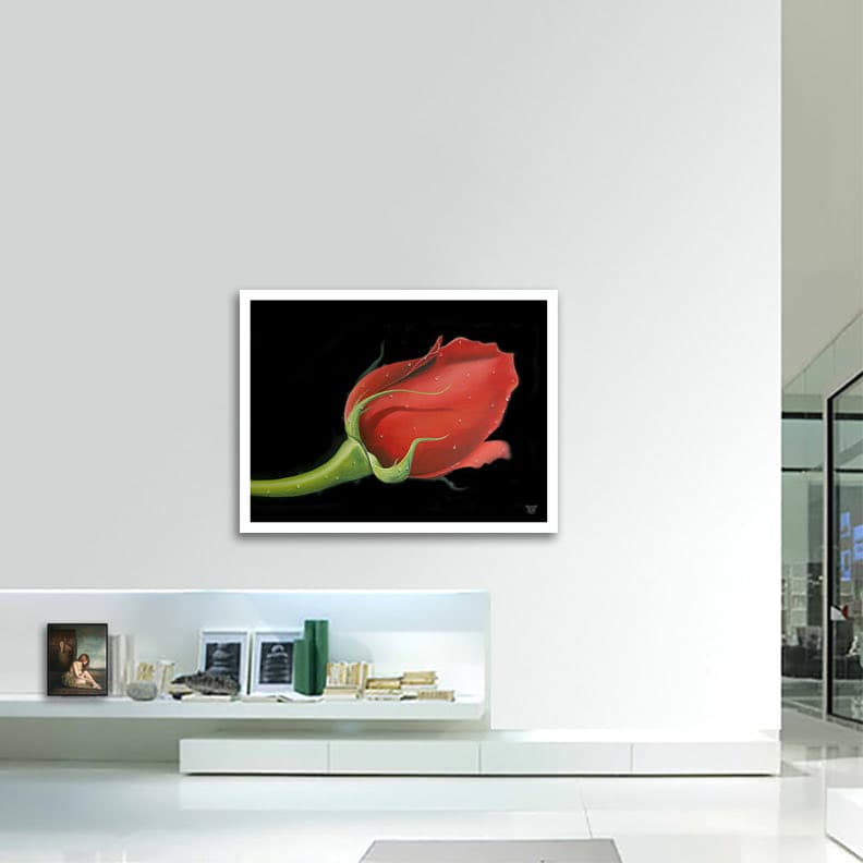 Red Rose – Original Painting on Canvas