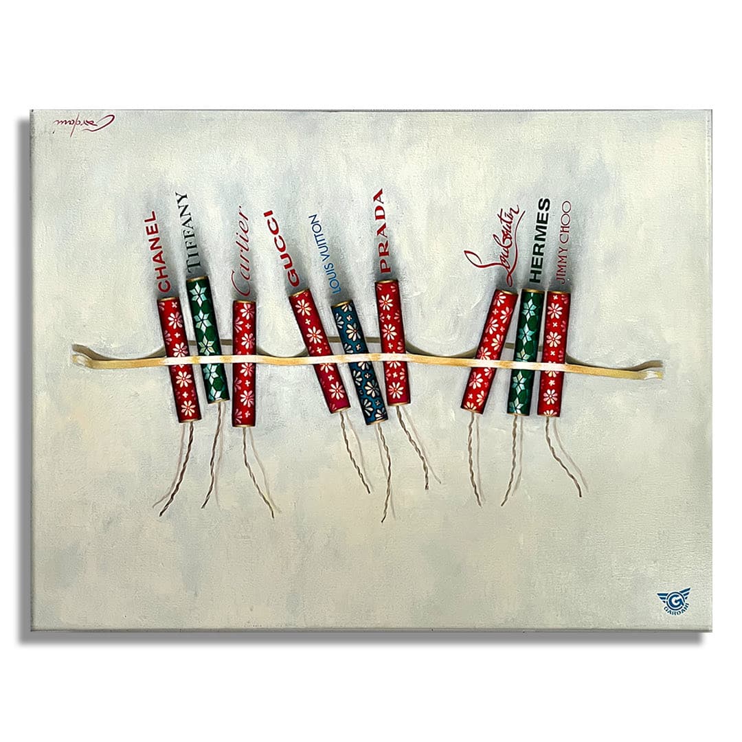 Tiffany's Fireworks 2 - Original Painting on Canvas