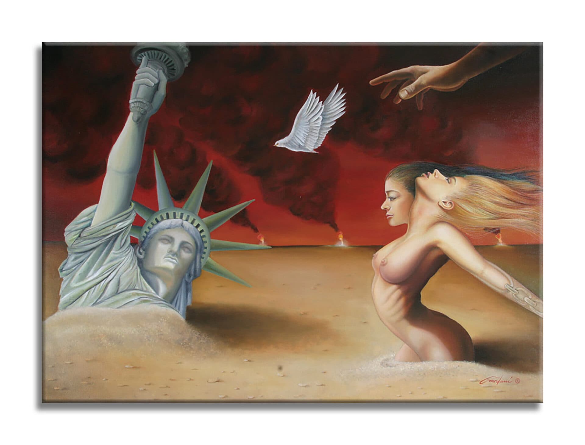 Liberty &amp; Peace - Original Painting on Canvas