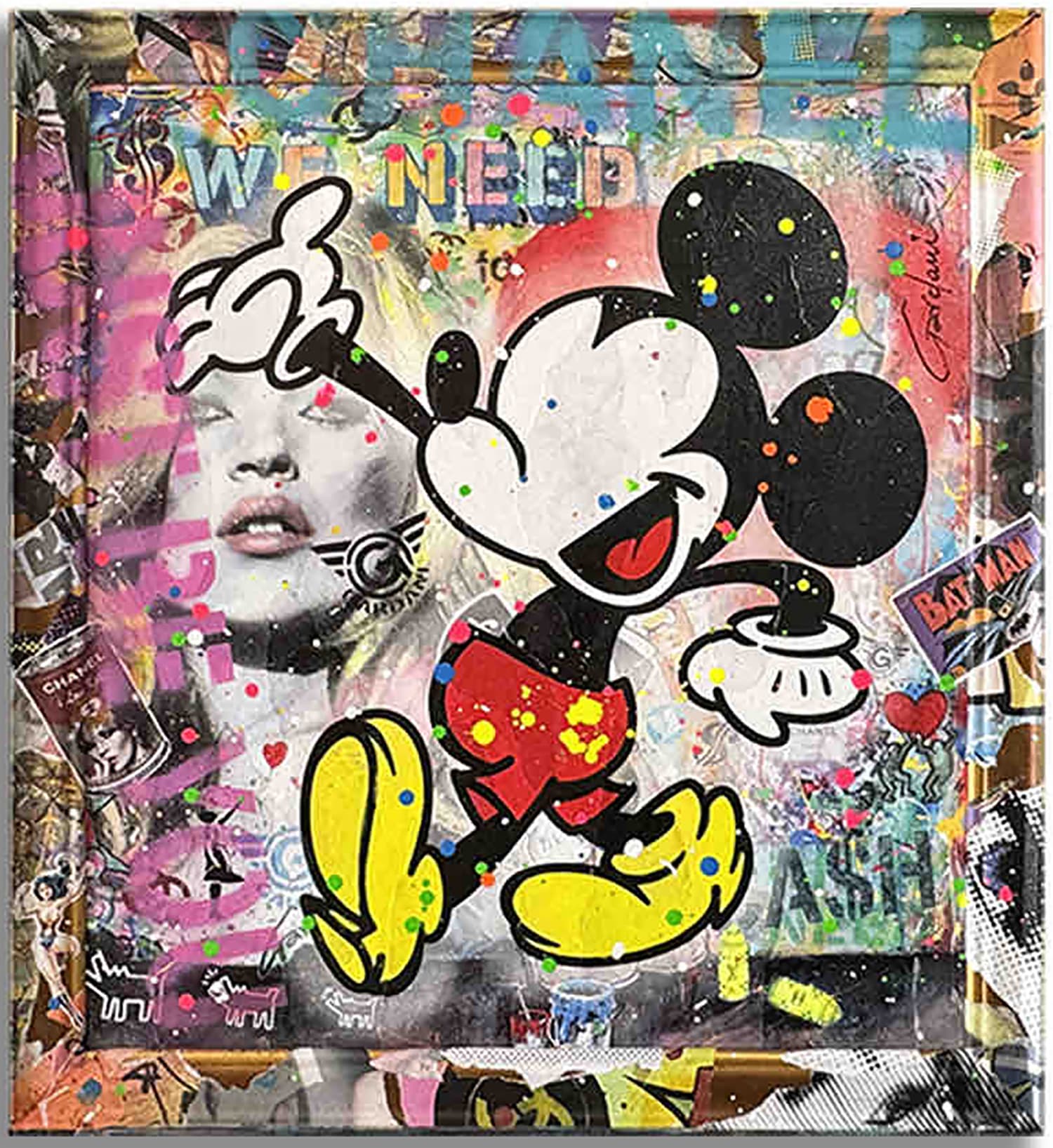Mickey Floats Away – Original Painting on canvas
