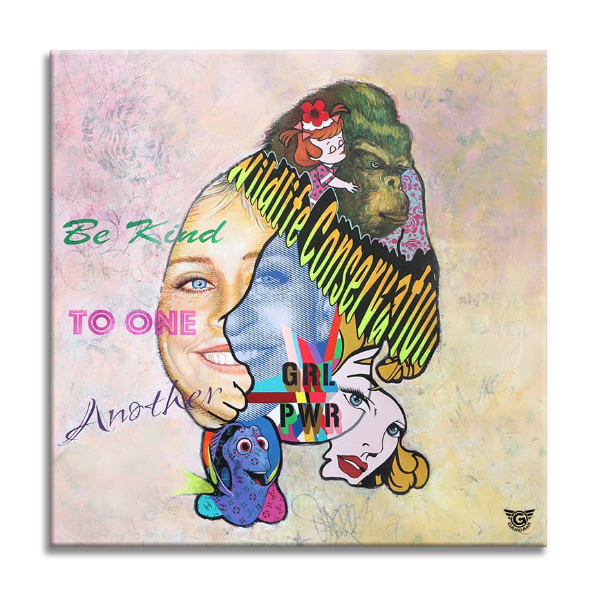 Be Kind Ellen DeGeneres – Original Painting on canvas