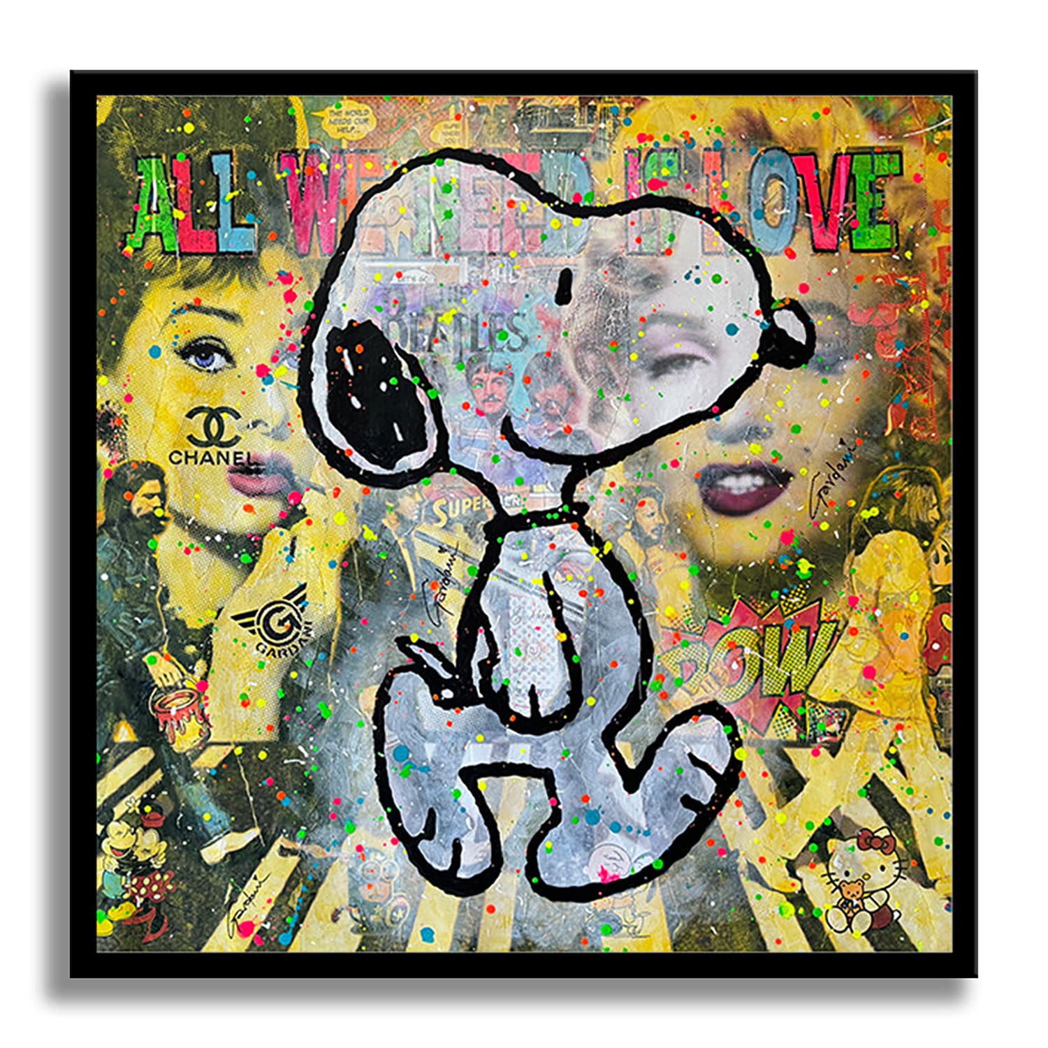 Beatles Snoopy - Original Painting on Canvas