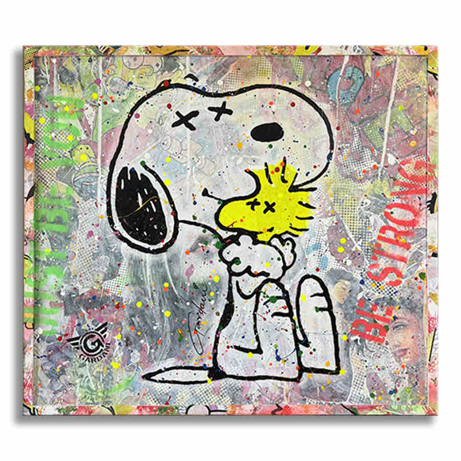 Snoopy a Hug for You – Original Painting on canvas