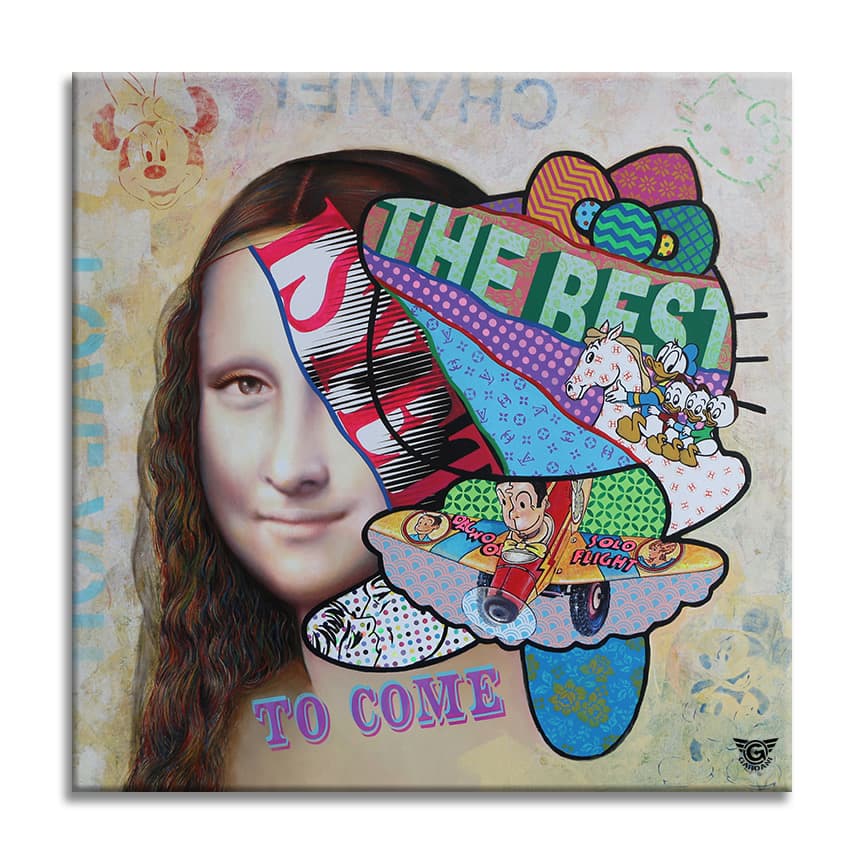 Mona Lisa Hello kitty – Original Painting on canvas