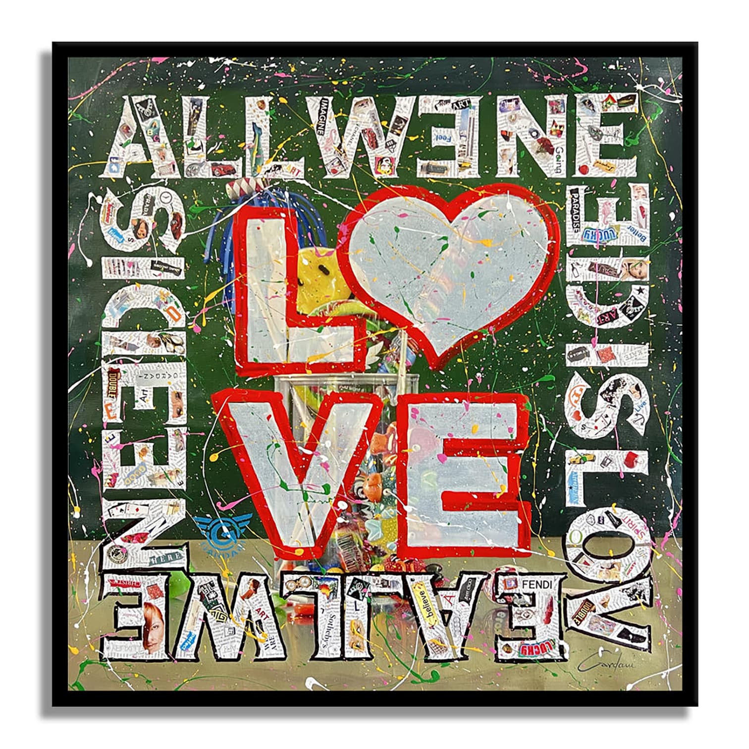 Need LOVE – Original Painting on canvas
