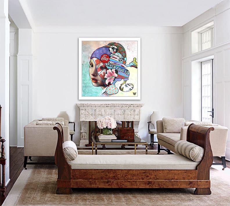 Girl with a Pearl Earring Mickey – Original Painting on canvas