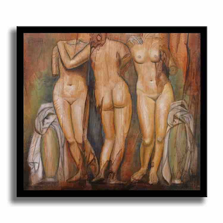 The Three Graces - Original Painting on Canvas