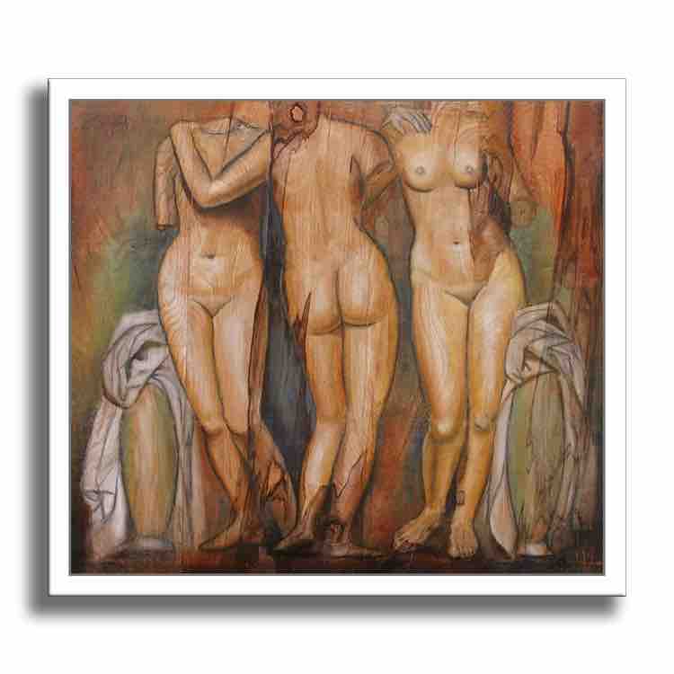 The Three Graces - Original Painting on Canvas