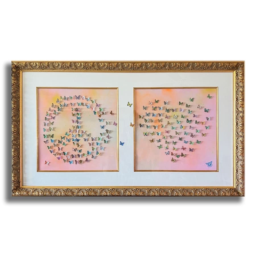 Peace Love You - Original 3D Wall Sculpture