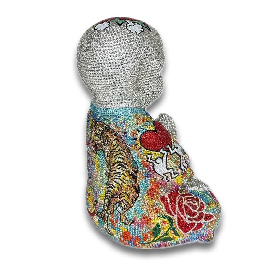 Live Buddha - Original Unique Swarovski Sculpture